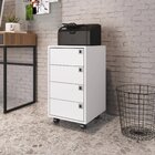 Gaveteiro 4 Gavetas Office  Branco