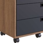 Gaveteiro 4 Gavetas Office  Grafite/mel