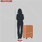 Gaveteiro 4 Gavetas Office Presence - Demóbile