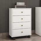 Gaveteiro 4 Gavetas Presence  Branco