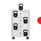 Gaveteiro 4 Gavetas Presence  Branco