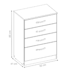 Gaveteiro 4 Gavetas Reyna Branco