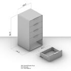 Gaveteiro 5 Gavetas Com Rodízios Politorno Alhena Branco