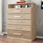 Gaveteiro 5 Gavetas Harry Nogal/vanilla