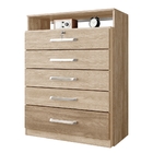Gaveteiro 5 Gavetas Harry Nogal/vanilla