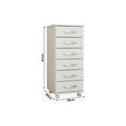 Gaveteiro 6 Gavetas Com Rodízio Canela