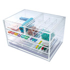 Gaveteiro Acrílico Papelaria Escritório Com5 Gavetas Plan