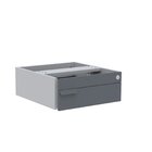 Gaveteiro Aéreo 01 Gaveta Corporativa Cinza/grafito