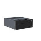 Gaveteiro Aéreo 01 Gaveta Corporativa Grafito/preto