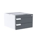 Gaveteiro Aéreo 02 Gavetas Corporativa Branco/grafito