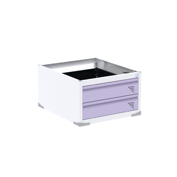 Gaveteiro Aéreo 2 Gavetas Aretto Branco/lilás