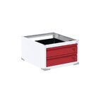 Gaveteiro Aéreo 2 Gavetas Aretto Branco/vermelho