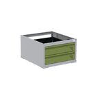 Gaveteiro Aéreo 2 Gavetas Aretto Cinza/verde