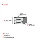 Gaveteiro Aéreo 2 Gavetas Maxxi   Preto/walnut