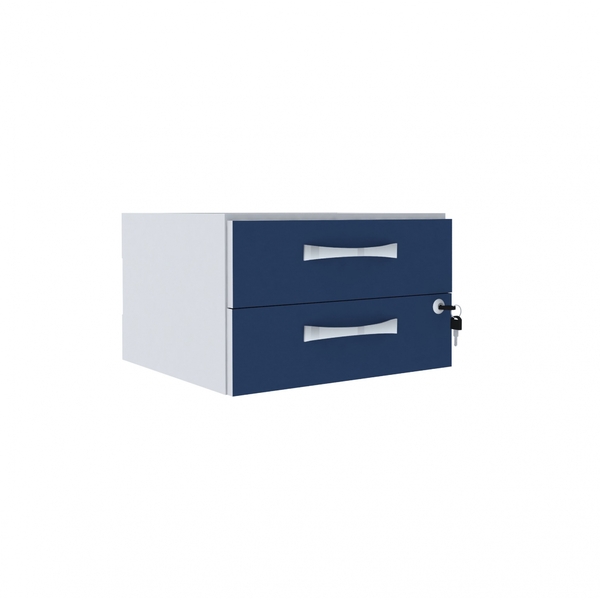 Gaveteiro Aéreo 2 Gavetas Pandin Maxxi - Azul/cinza