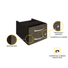 Gaveteiro Aéreo 2 Gavetas Pandin Pe40 - Imbuia