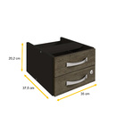 Gaveteiro Aéreo 2 Gavetas Pandin Pe40 - Imbuia