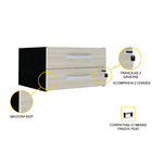 Gaveteiro Aéreo 2 Gavetas Pandin Pe40 - Nogueira