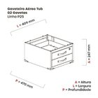 Gaveteiro Aéreo 2 Gavetas Walnut/branco