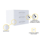 Gaveteiro Aéreo 3 Gavetas Pandin Maxxi - Branco