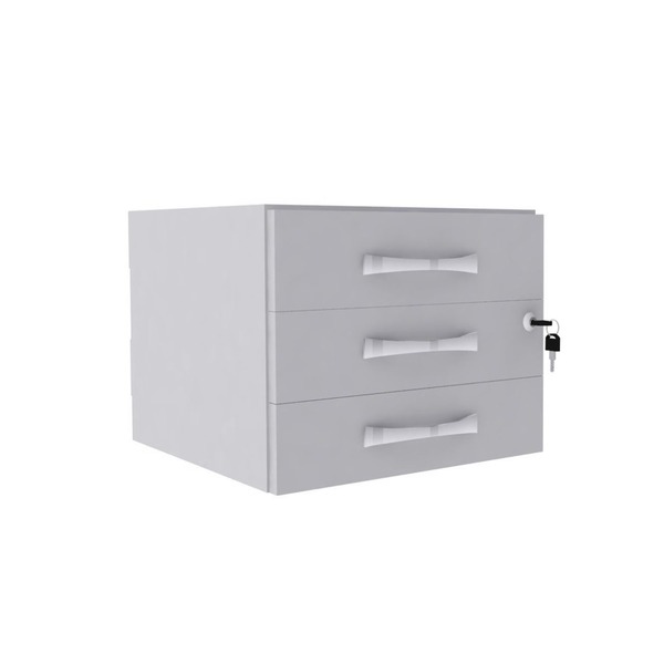 Gaveteiro Aéreo 3 Gavetas Pandin Maxxi - Cinza