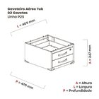 Gaveteiro Aéreo Para Escritório 2 Gavetas Branco