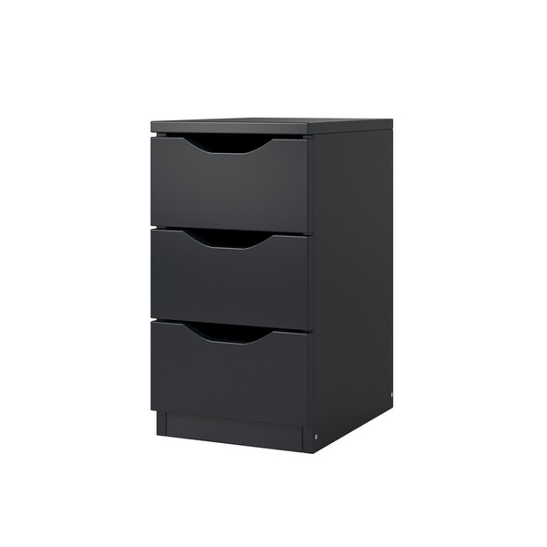 Gaveteiro Ajl 3 Gavetas Organizador Preto P/ Lavabo