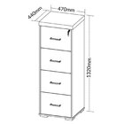 Gaveteiro Alto Arquivo Para Pasta Suspensa Com Chave, Para Es