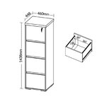 Gaveteiro Alto Arquivo Para Pasta Suspensa Com Chave, Para Es