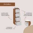 Gaveteiro Alto Arquivo Para Pasta Suspensa Com Chave, Para Es