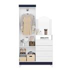 Gaveteiro Anita Branco Azul Titanium Rosa Com Nicho