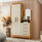 Gaveteiro Anita Off White Carvalho Com Nicho