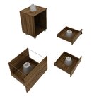 Gaveteiro Arquivo 48,8x64,5cm Com Chave E Rodízio Me4148 Nogal