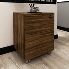 Gaveteiro Arquivo 48,8x64,5cm Com Chave E Rodízio Me4148 Nogal