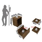 Gaveteiro Arquivo 48,8x64,5cm Com Chave E Rodízio Me4148 Nogal