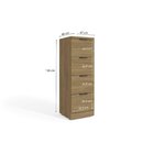 Gaveteiro Arquivo 4 Gavetas  Marrom