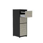 Gaveteiro Arquivo 4 Gavetas Maxxi  Preto/nogueira Casablanca