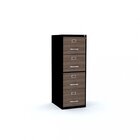 Gaveteiro Arquivo 4 Gavetas Maxxi  Preto/walnut