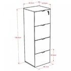 Gaveteiro Arquivo 4 Gavetas Para Pastas Suspensas Kuaq40 Kuad