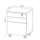 Gaveteiro Arquivo Com Chave E Rodízios Multimóveis Cr25045 Pr