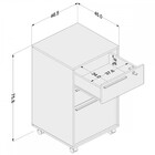 Gaveteiro Arquivo Com Rodízios Maia 3 Gavetas Com Chave Branc