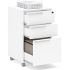 Gaveteiro Arquivo Com Rodízios Maia 3 Gavetas Com Chave Branc