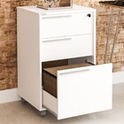 Gaveteiro Arquivo Com Rodízios Maia 3 Gavetas Com Chave Branc