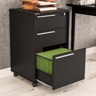 Gaveteiro Arquivo Com Rodízios Maia 3 Gavetas Com Chave Preto