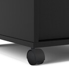 Gaveteiro Arquivo Com Rodízios Maia 3 Gavetas Com Chave Preto