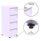 Gaveteiro Arquivo De Aço 4 Gavetas 136,2cm X 57cm X 47cm Lilás