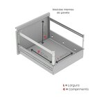 Gaveteiro Arquivo De Aço 4 Gavetas 136,2x47x67 Cm Preto/cinza