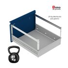 Gaveteiro Arquivo De Aço 4 Gavetas Of04rptcm Cinza/azul Del R