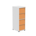 Gaveteiro Arquivo De Aço 4 Gavetas Of04rptcm Cinza/laranja Pi