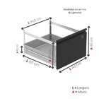 Gaveteiro Arquivo De Aço 4 Gavetas Of04rptcm Cinza/preto